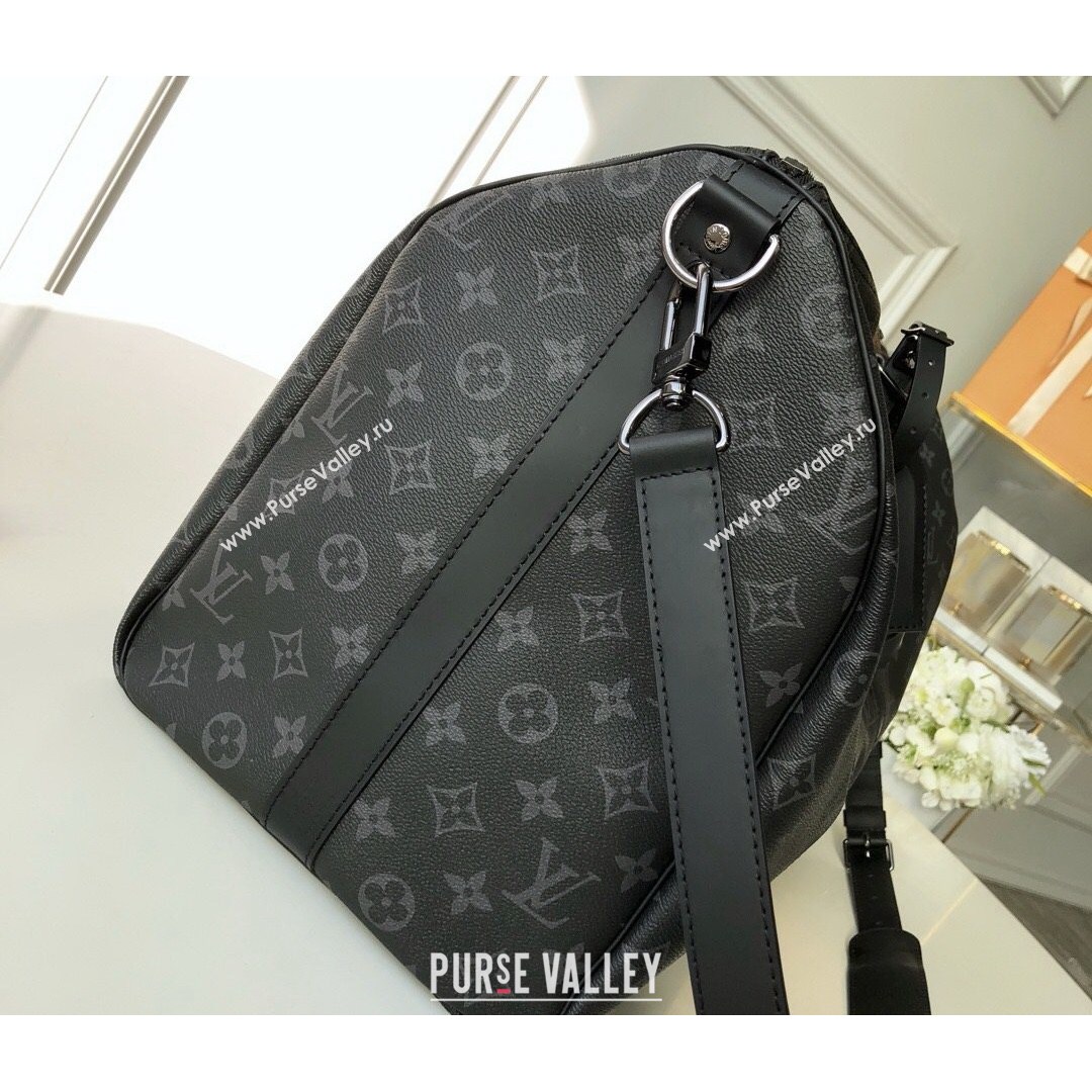 Louis Vuitton Keepall Bandouliere 50 Travel Bag in Black Monogram Canvas M40603 2021 (KD-210813052)