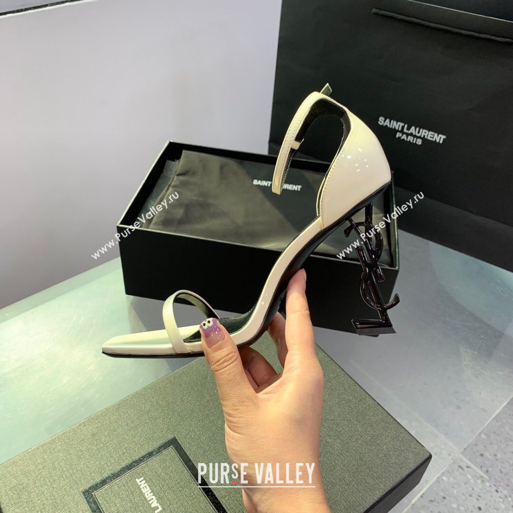 Saint Laurent Opyum Sandals in Smooth Calfskin White 2023 (KE-23110632)