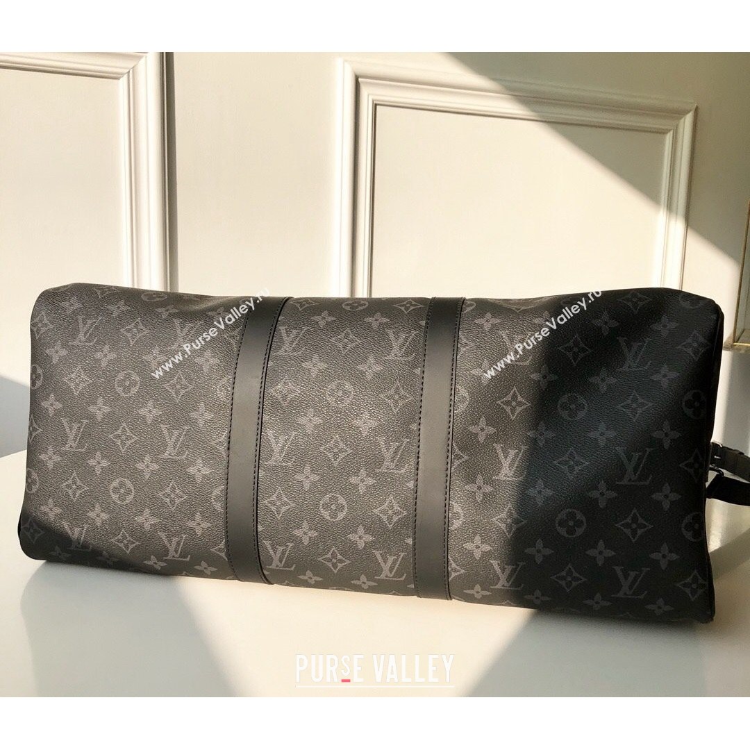 Louis Vuitton Keepall Bandouliere 50 Travel Bag in Black Monogram Canvas M40603 2021 (KD-210813052)