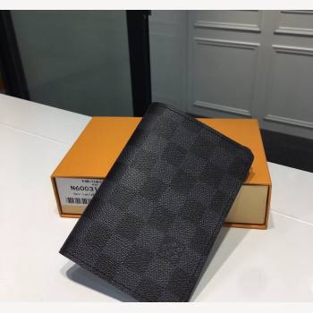 Louis Vuitton Passport Cover N60031 Damier Graphite Canvas 2021 (KI-21101315)