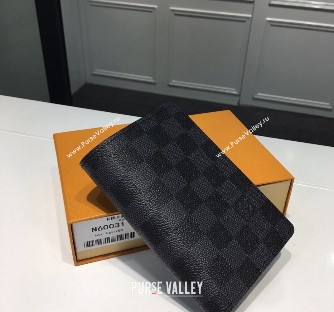 Louis Vuitton Passport Cover N60031 Damier Graphite Canvas 2021 (KI-21101315)