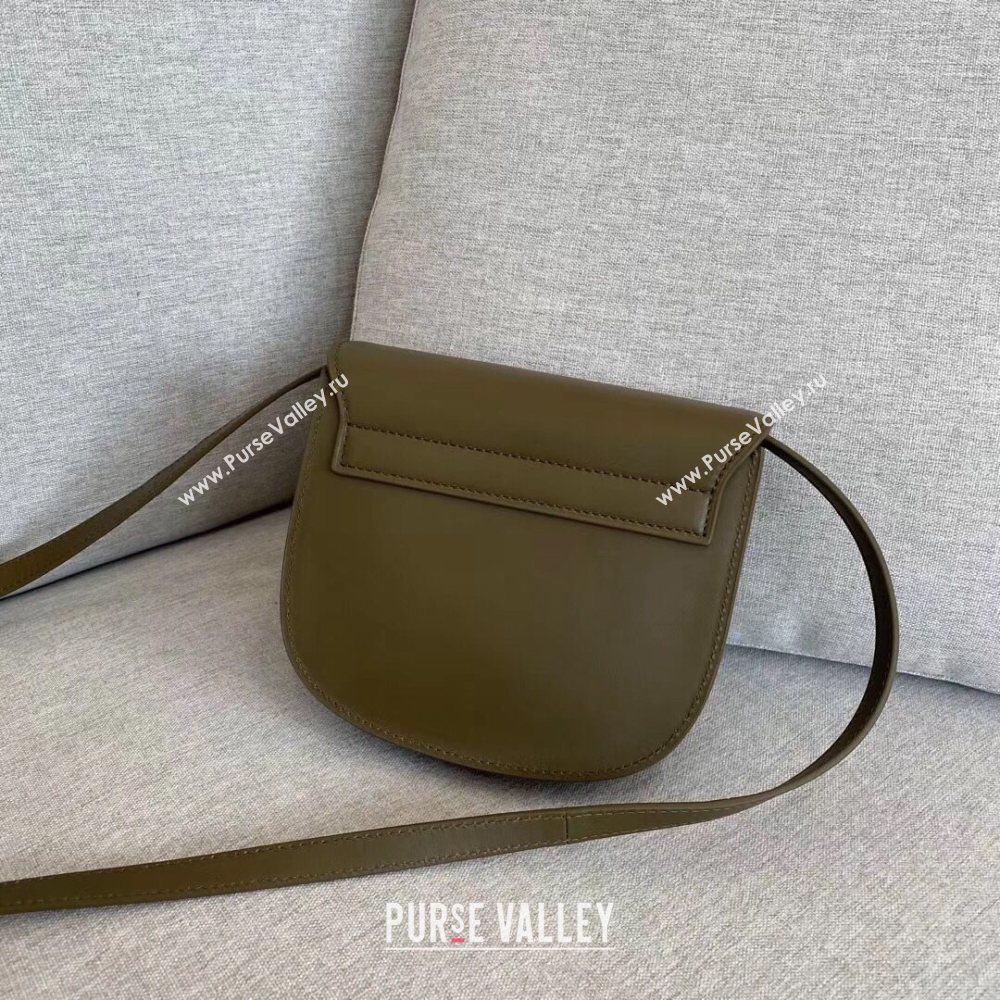 Saint Laurent Kaia Small Satchel in Smooth Vintage Leather 619740 Green 2020 (YD-20112814)
