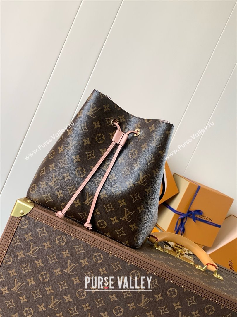 Louis Vuitton NeoNoe MM Bucket Bag in Monogram Canvas M44022 Pink 2024 (K-24123004)