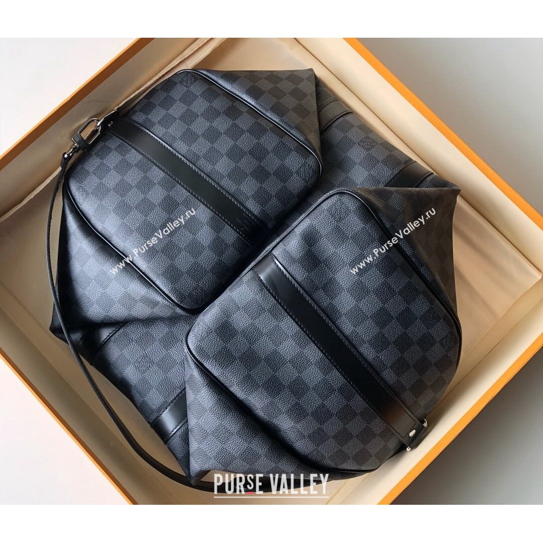 Louis Vuitton Keepall Bandouliere 45 Travel Bag in Black Damier Canvas N41418 2021 (KD-210813054)