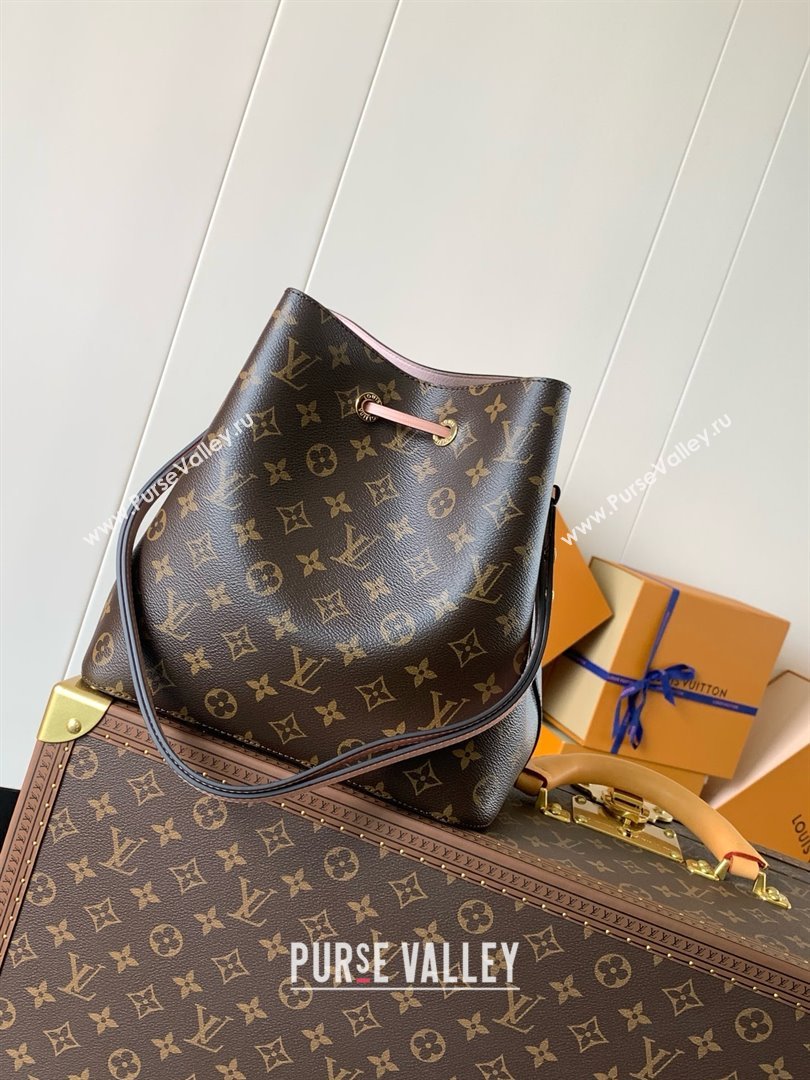 Louis Vuitton NeoNoe MM Bucket Bag in Monogram Canvas M44022 Pink 2024 (K-24123004)