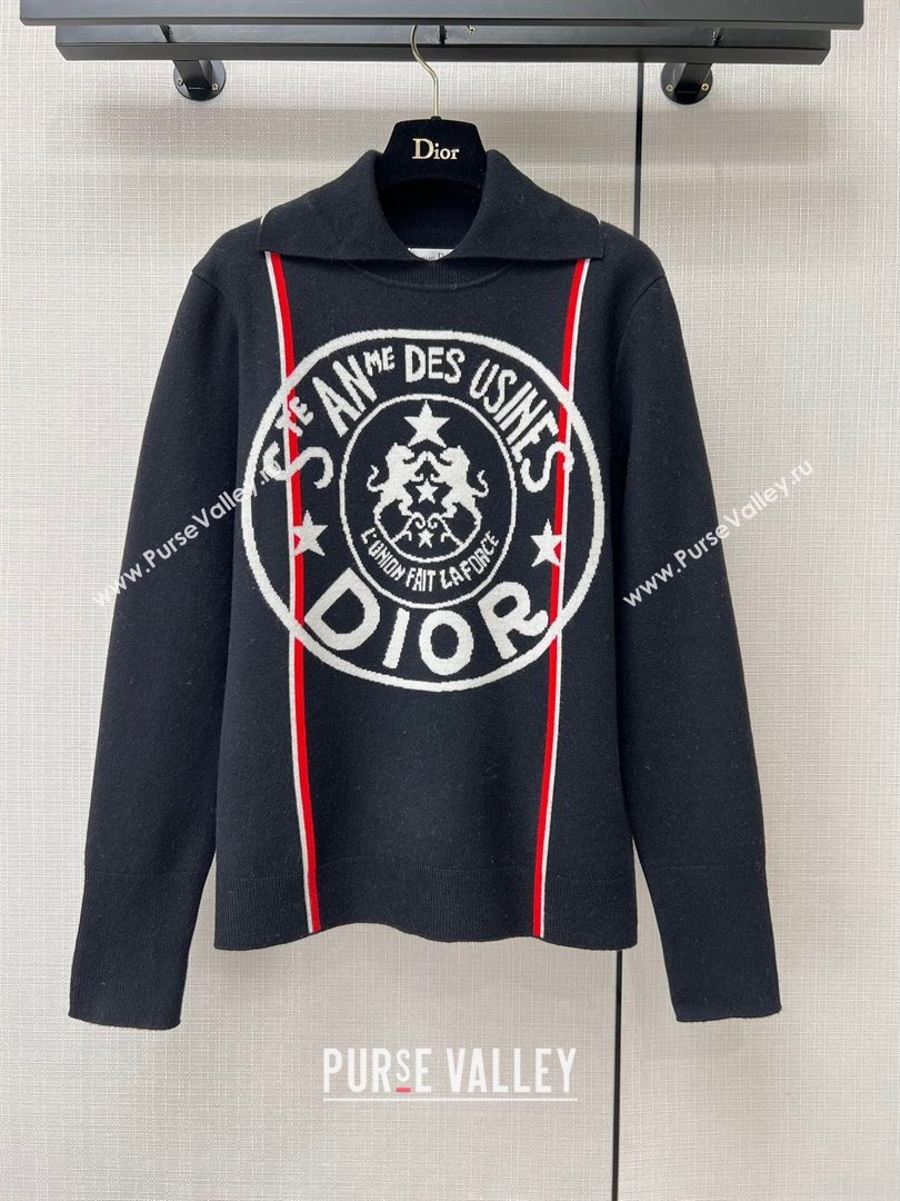 Dior Cashmere Sweater D111011 Black 2023 (Q-23111011)