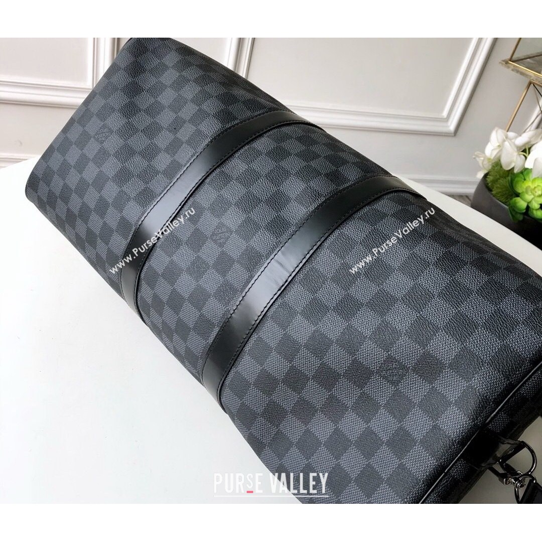 Louis Vuitton Keepall Bandouliere 45 Travel Bag in Black Damier Canvas N41418 2021 (KD-210813054)