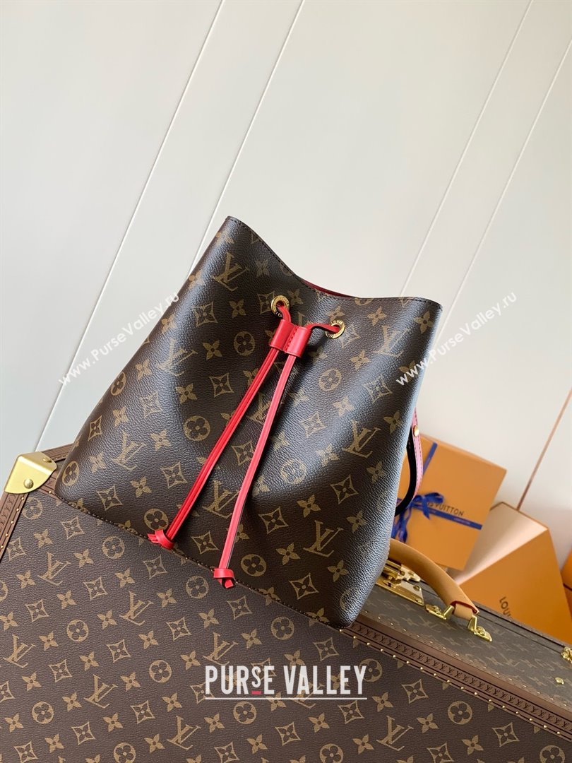 Louis Vuitton NeoNoe MM Bucket Bag in Monogram Canvas M44021 Red 2024 (K-24123005)