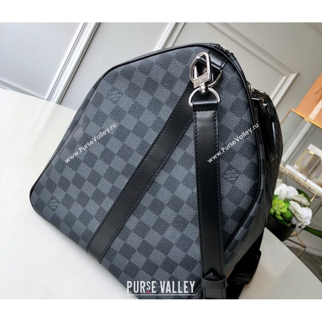 Louis Vuitton Keepall Bandouliere 50/55 Travel Bag in Black Damier Canvas N41416/N41356 2021 (KD-210813055)