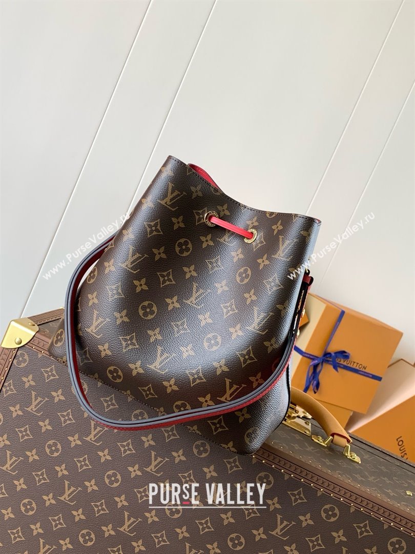 Louis Vuitton NeoNoe MM Bucket Bag in Monogram Canvas M44021 Red 2024 (K-24123005)