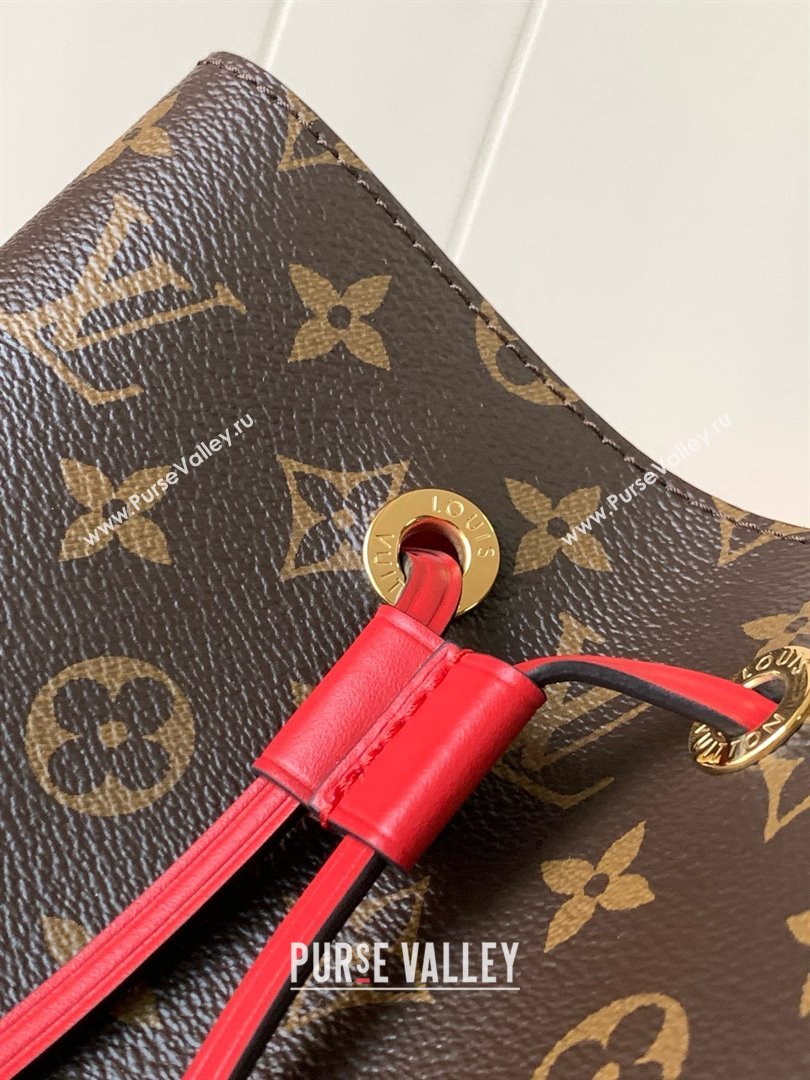 Louis Vuitton NeoNoe MM Bucket Bag in Monogram Canvas M44021 Red 2024 (K-24123005)