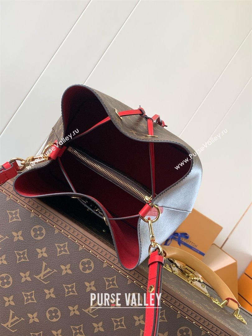 Louis Vuitton NeoNoe MM Bucket Bag in Monogram Canvas M44021 Red 2024 (K-24123005)