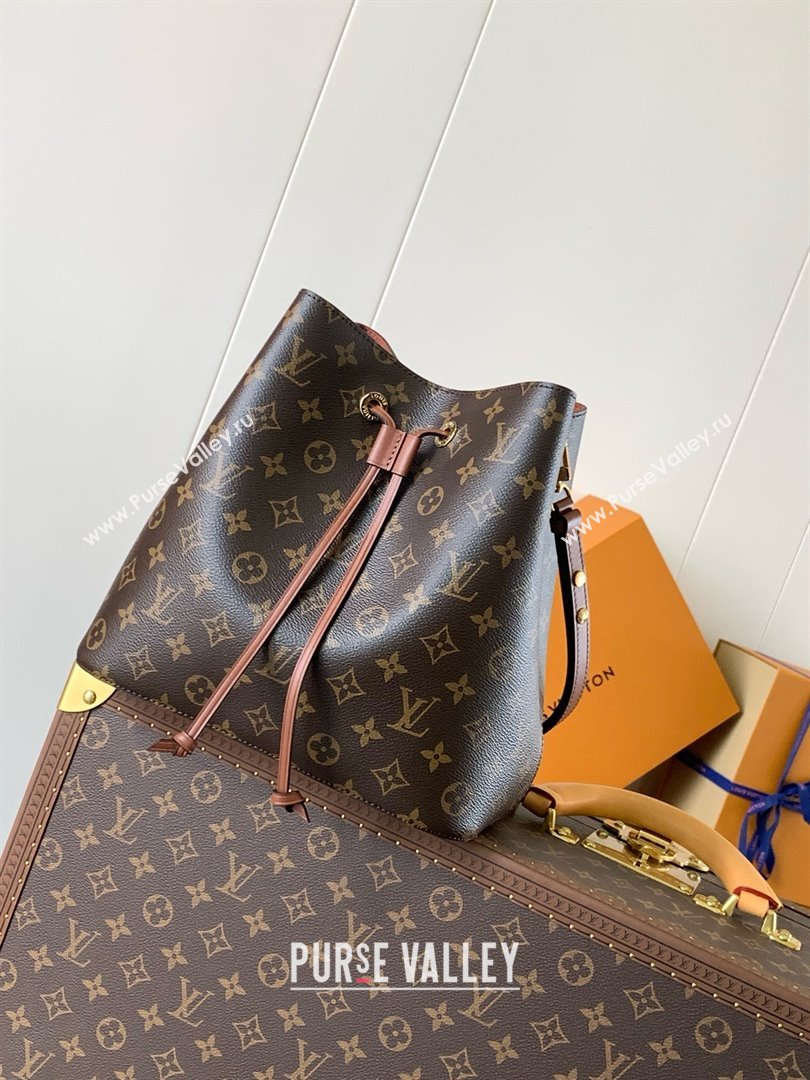 Louis Vuitton NeoNoe MM Bucket Bag in Monogram Canvas M44887 Caramel 2024 (K-24123006)