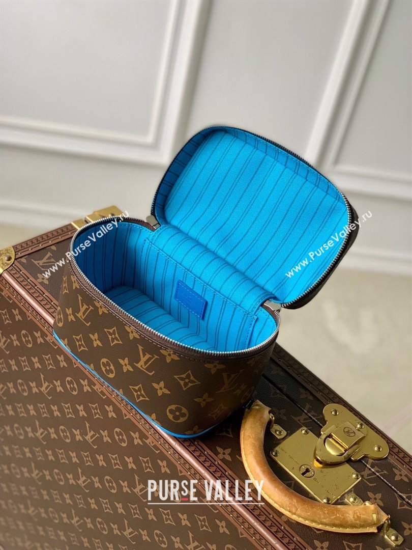 Louis Vuitton Nice Mini Beauty Case Bag in Monogram Canvas M44495 Blue 2024 (K-24102202)