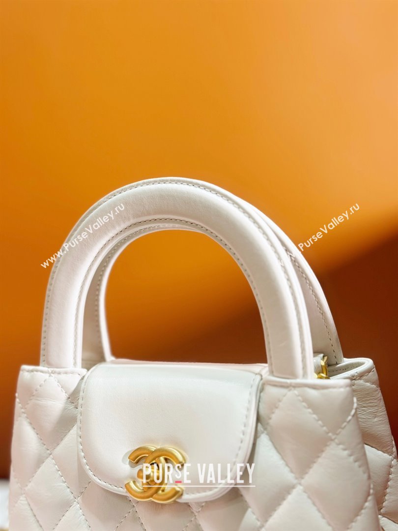 Chanel Shiny Calfskin Mini Shopping Bag AS4416 White 2024 (YEZI-24052101)