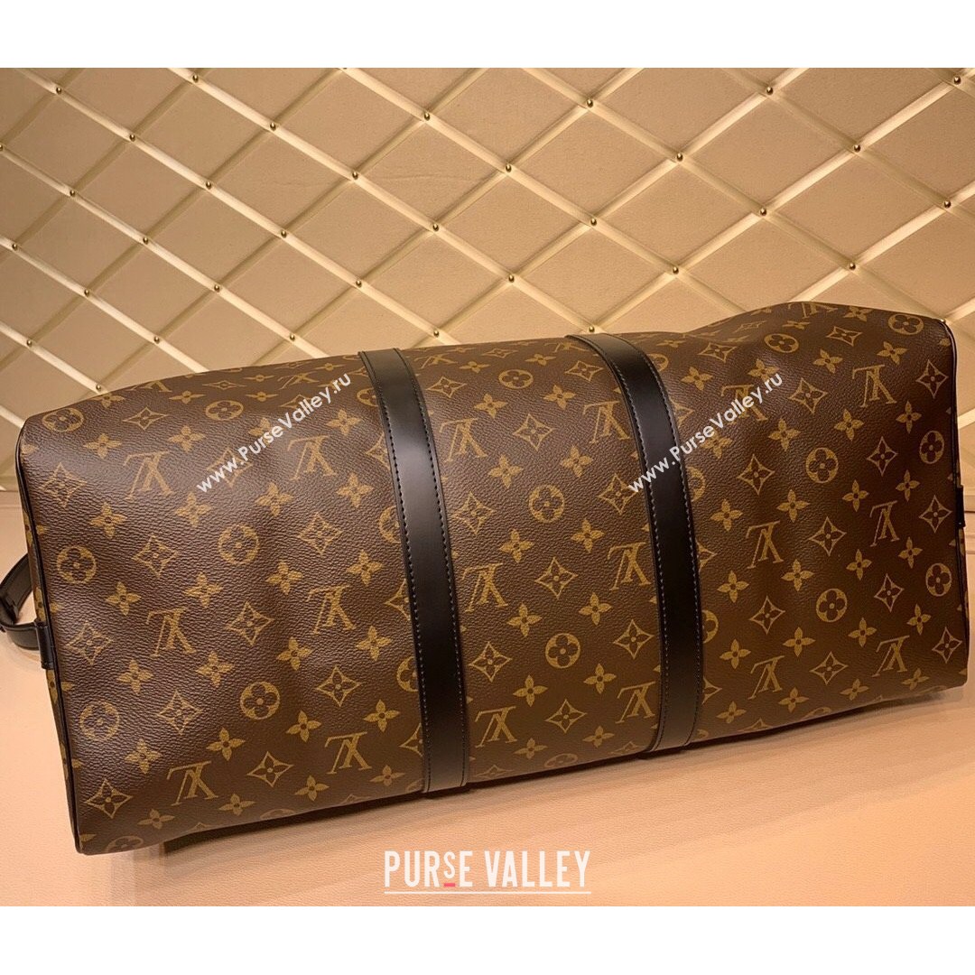 Louis Vuitton Keepall Bandouliere 50 Travel Bag in Monogram Canvas M56713 Brown/Black 2021 (KD-210809053)