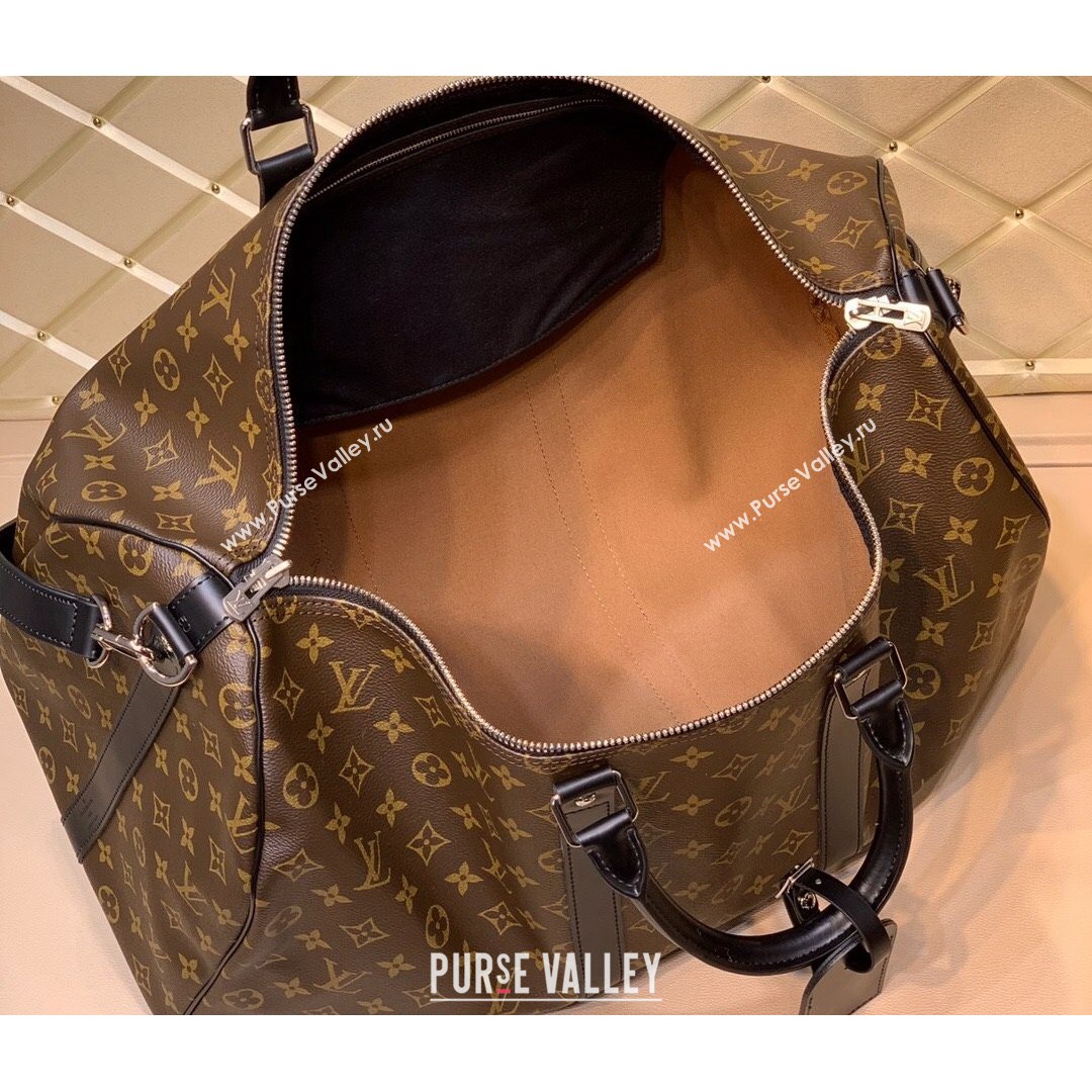 Louis Vuitton Keepall Bandouliere 50 Travel Bag in Monogram Canvas M56713 Brown/Black 2021 (KD-210809053)