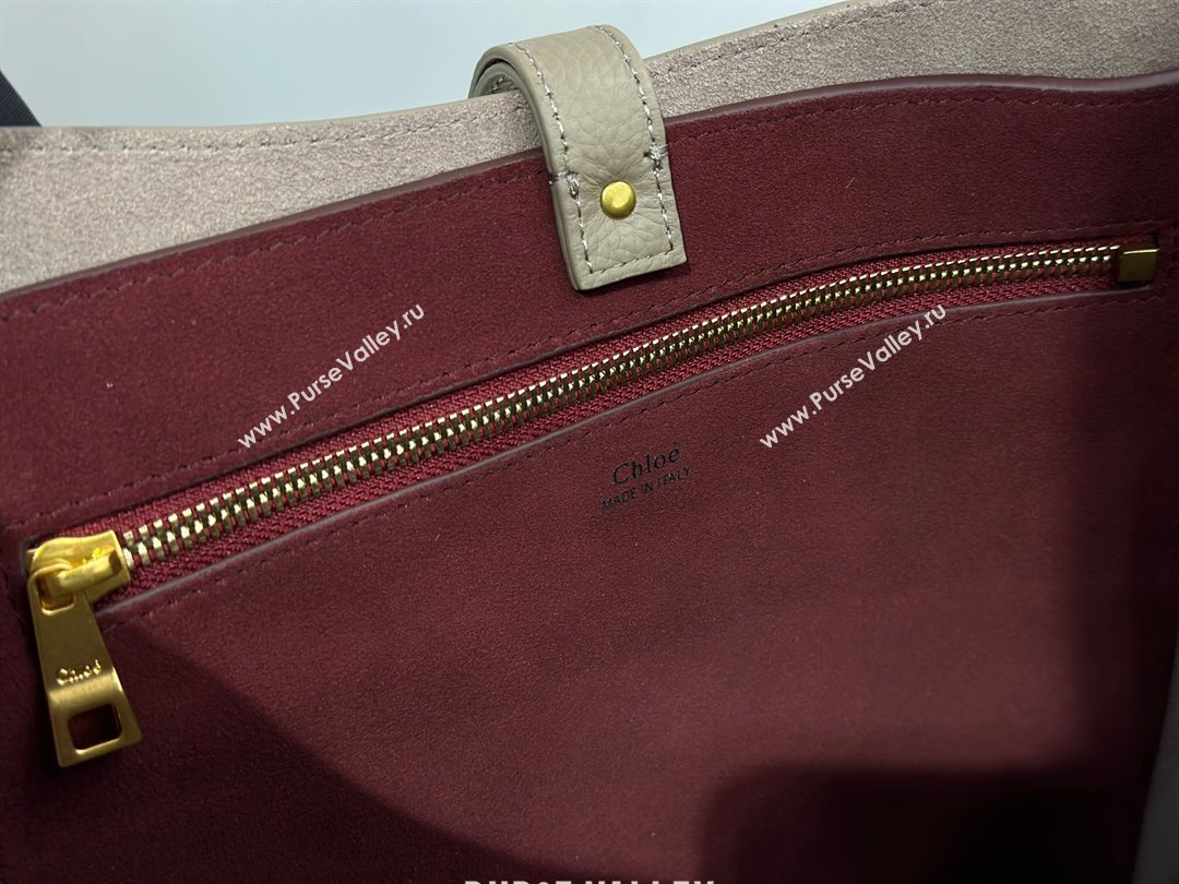 Chloe Marcie Hobo Bag in Shiny Grained Calfskin L765-9 Grey 2024 (DL-24090512)