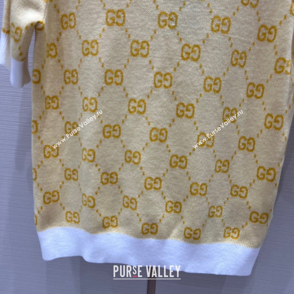 Gucci Wool Short-sleeved Sweater G032723 Yellow 2024 (Q-24032723 )