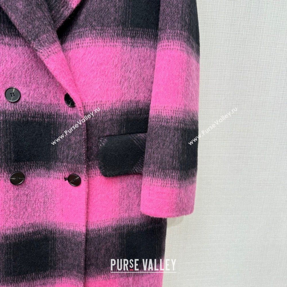 Saint Laurent Wool Coat S111018 Pink 2023 (Q-23111018)