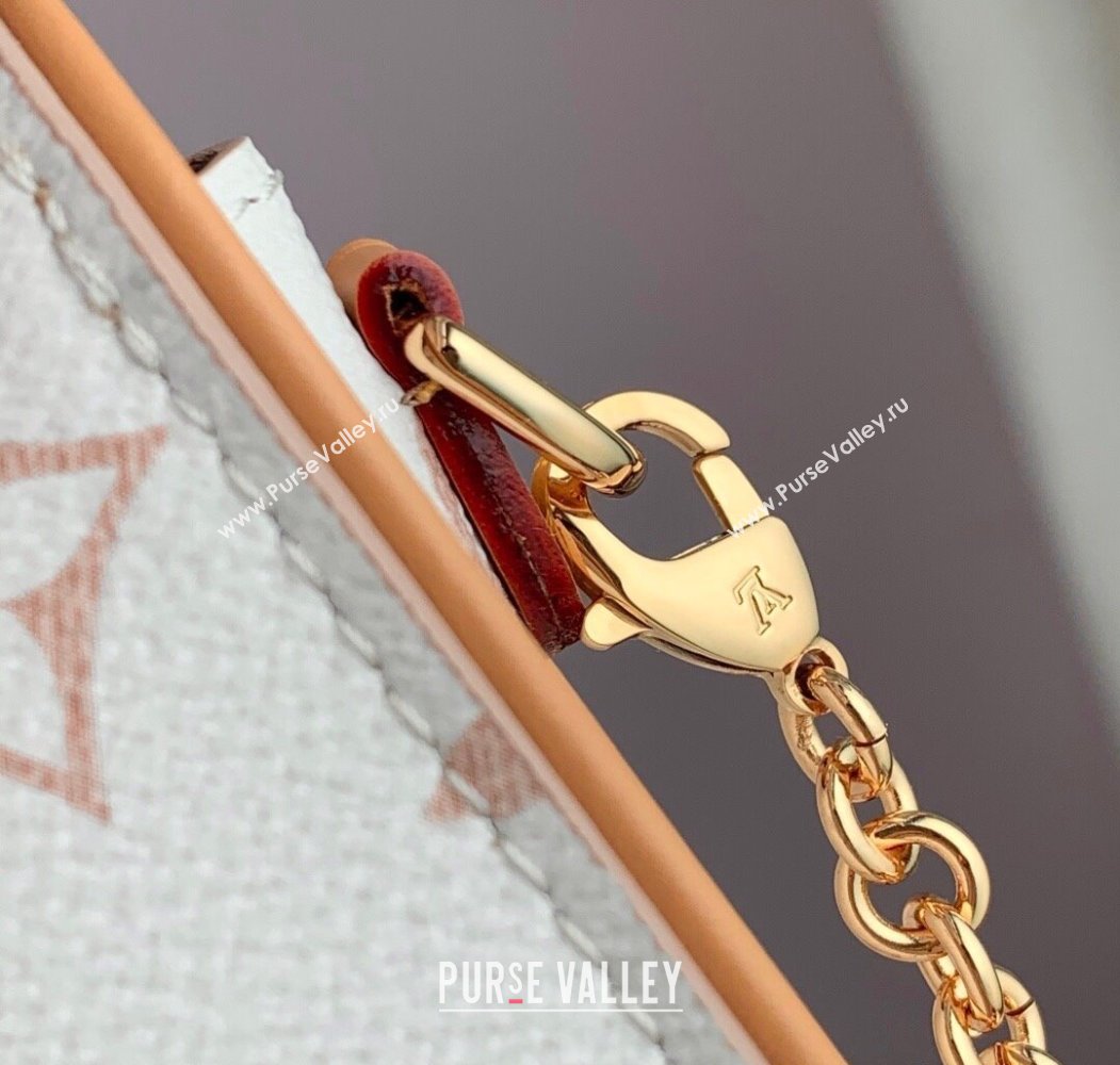 Louis Vuitton Pochette Camille Chain Bag Monogram Dune Canvas M26583 White 2025 (KI-250809054)