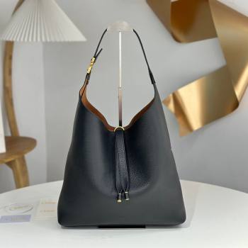 Chloe Marcie Hobo Bag in Shiny Grained Calfskin L765-9 Black 2024 (DL-24090514)