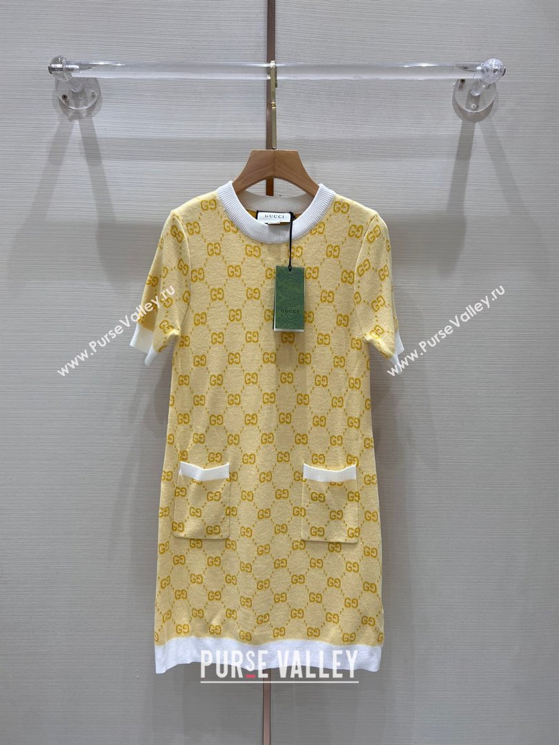 Gucci Wool Dress G032724 Yellow 2024 (Q-24032724)