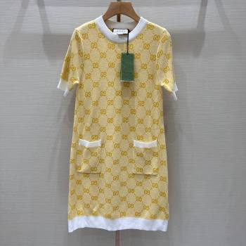 Gucci Wool Dress G032724 Yellow 2024 (Q-24032724)