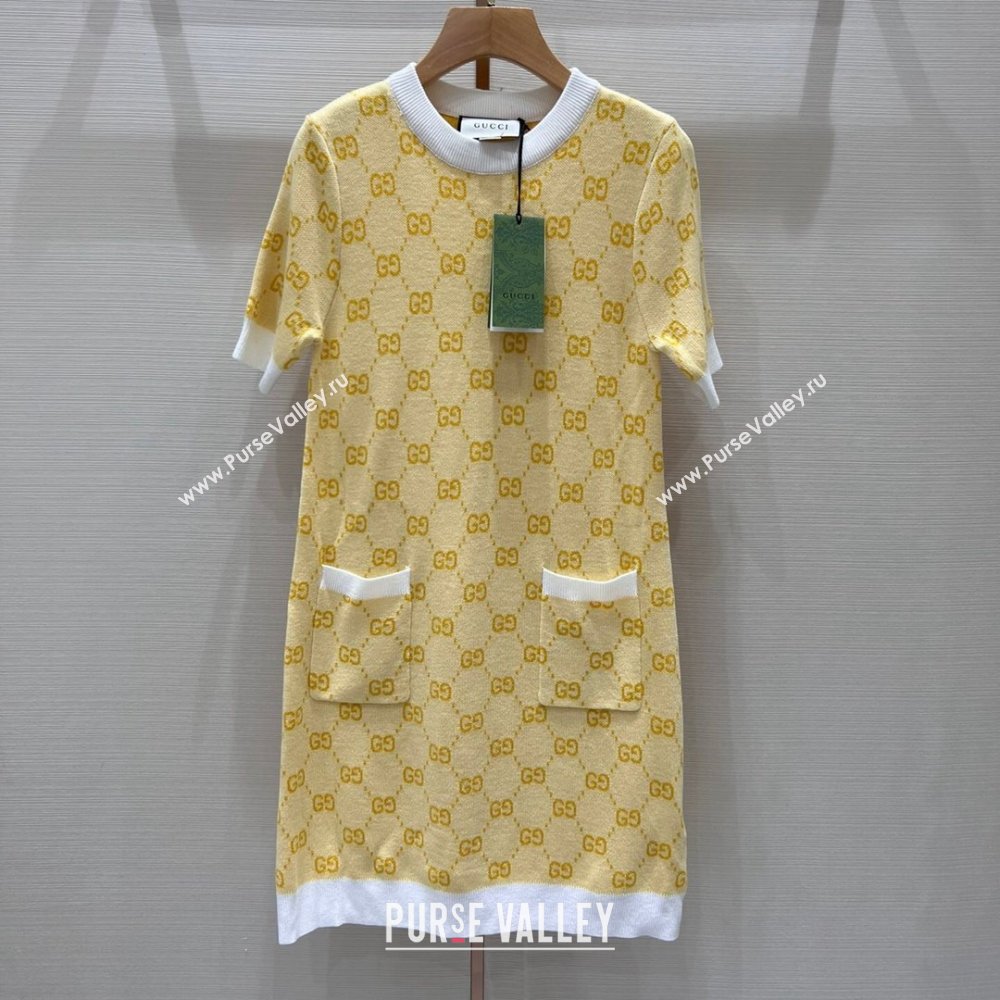 Gucci Wool Dress G032724 Yellow 2024 (Q-24032724)