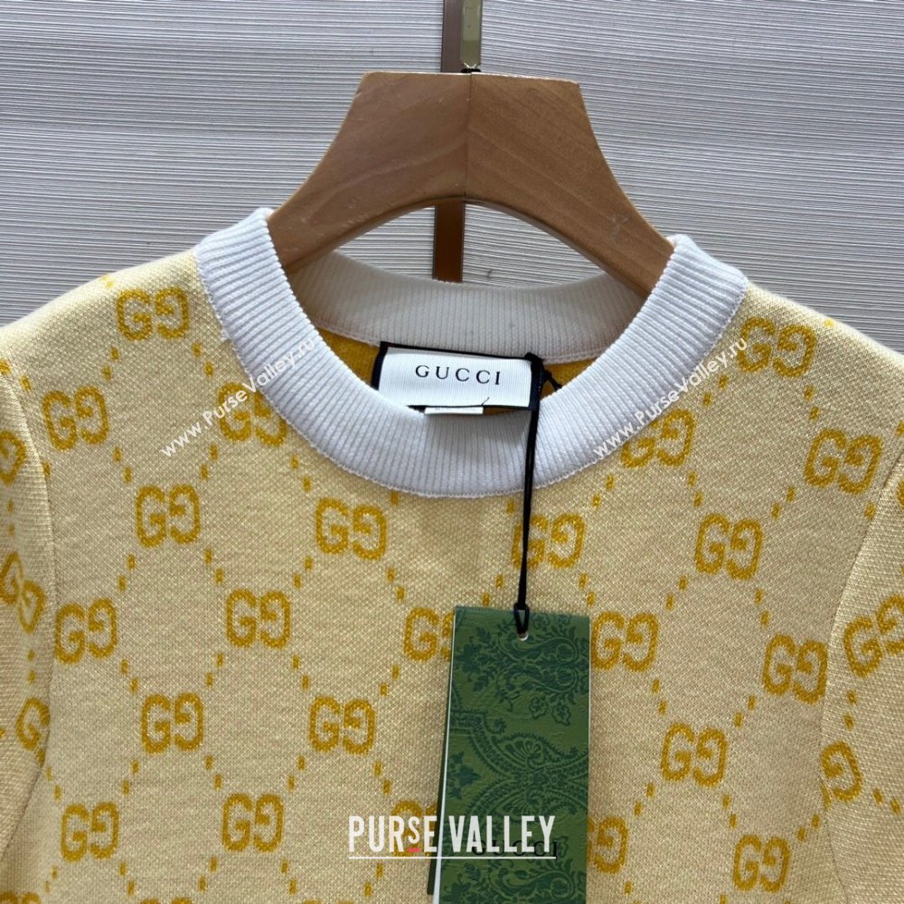 Gucci Wool Dress G032724 Yellow 2024 (Q-24032724)