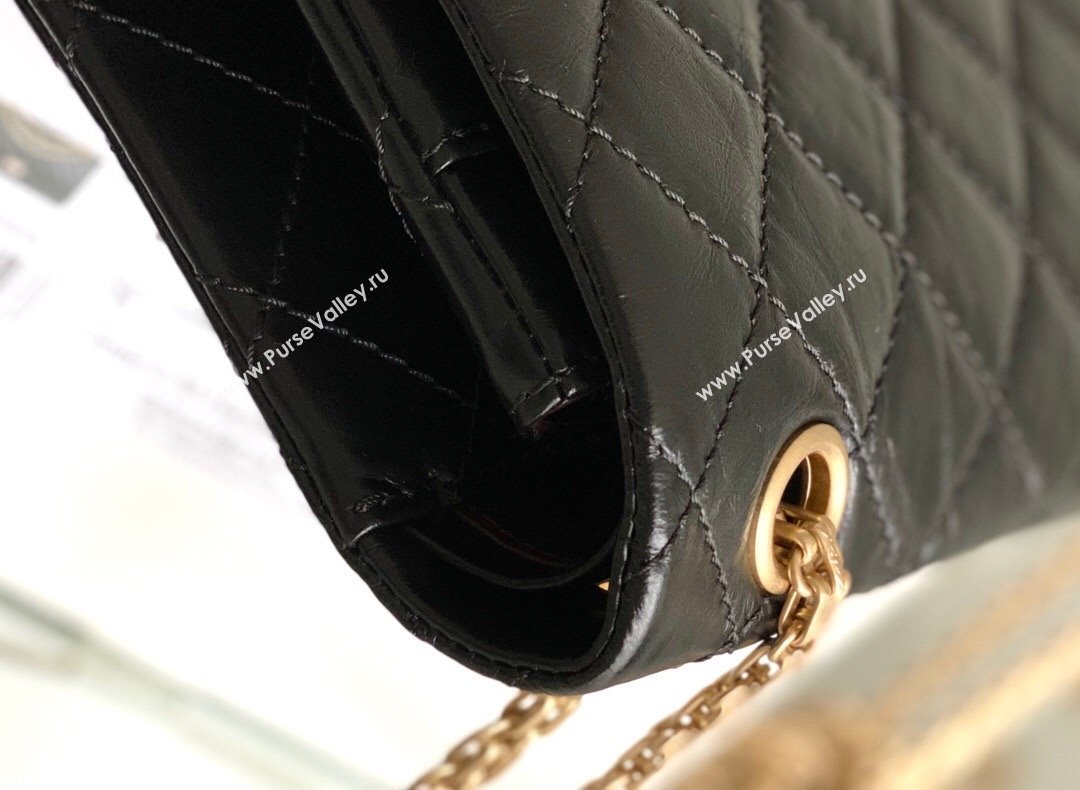 Chanel Large 2.55 Handbag in Aged Calfskin Gold-Tone Metal Black 2024 Top Quality (MHE-24071603)