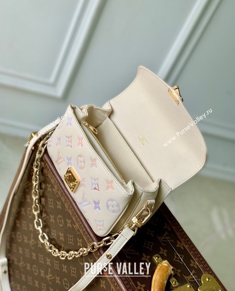 Louis Vuitton Pochette Metis East West Bag in Dream Cream Embossed Leather M25682 2025 (KI-250809057)