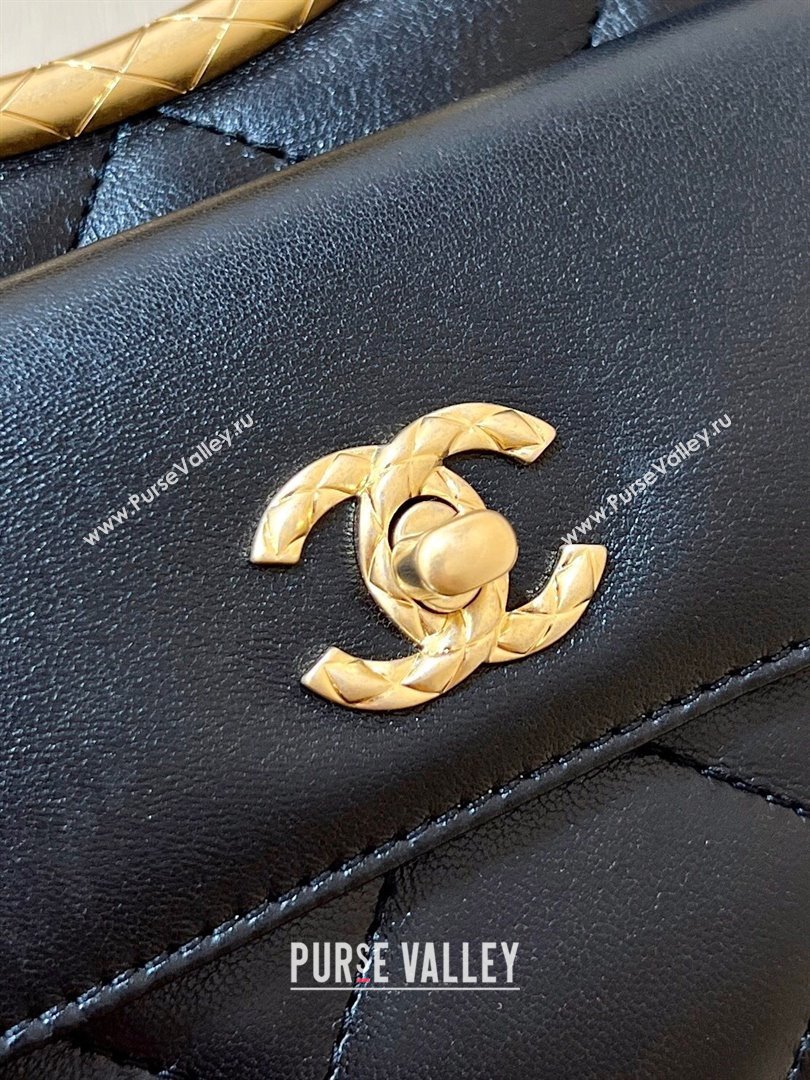 Chanel Lambskin Clutch with Chain Bag AS5038 Black 2024 Top Quality (SHUNY-24102501)