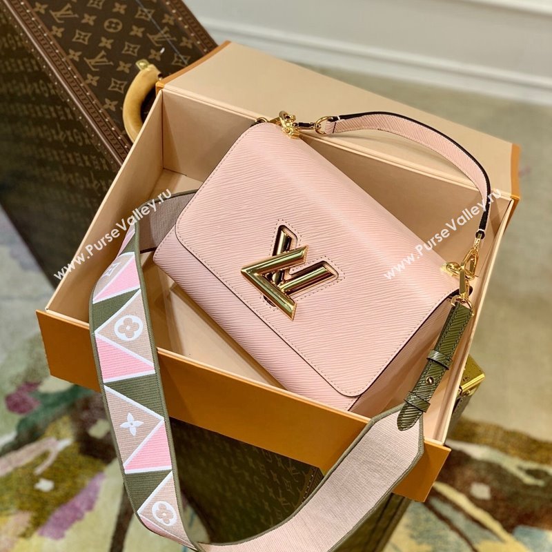 Louis Vuitton Twist MM Bag in Epi Leather M59028 Rose Jasmin Pink 2021 (KI-21101329)