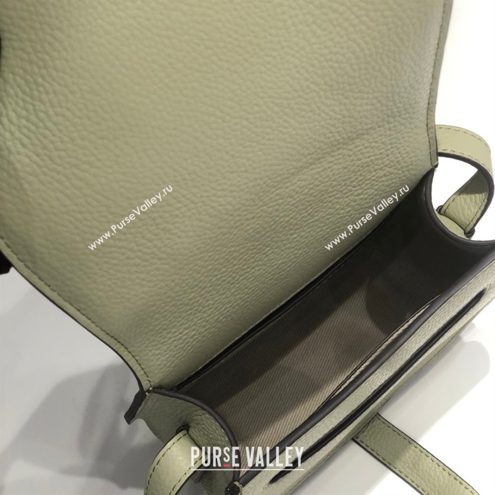 Chloe Small Marcie Saddle Bag in Grained Calfskin Light Green 2024 (DL-24090517)