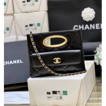 Chanel Lambskin Clutch with Chain Bag AS5038 Black 2024 Top Quality (SHUNY-24102501)