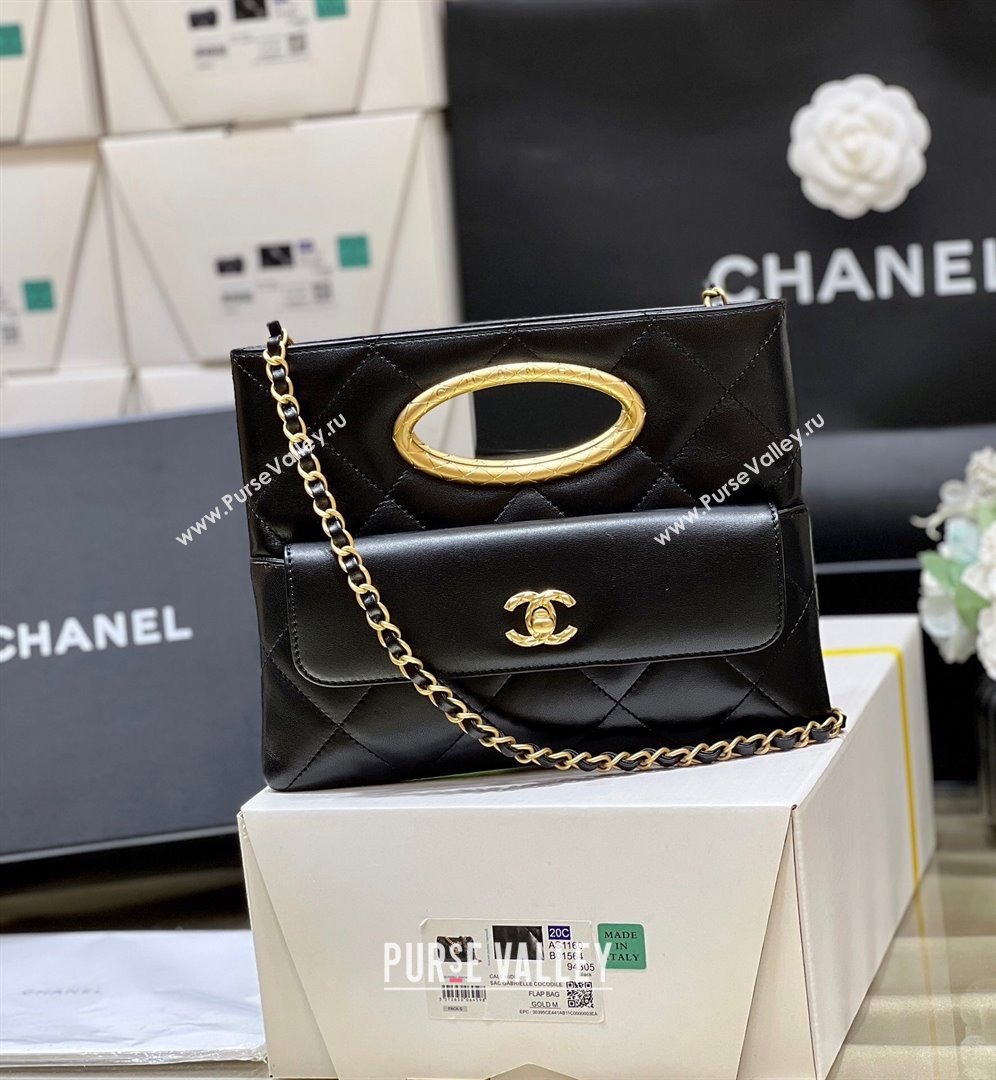 Chanel Lambskin Clutch with Chain Bag AS5038 Black 2024 Top Quality (SHUNY-24102501)