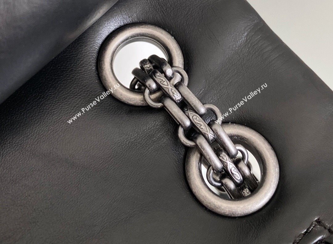 Chanel Large 2.55 Handbag in Aged Calfskin Silver-Tone Metal Black 2024 Top Quality (MHE-24071604)