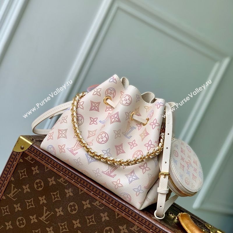 Louis Vuitton Bella Bucket Bag in Mahina Perforated Leather M15114 Dream Cream 2025 (KI-250809060)