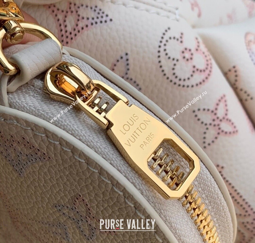 Louis Vuitton Bella Bucket Bag in Mahina Perforated Leather M15114 Dream Cream 2025 (KI-250809060)