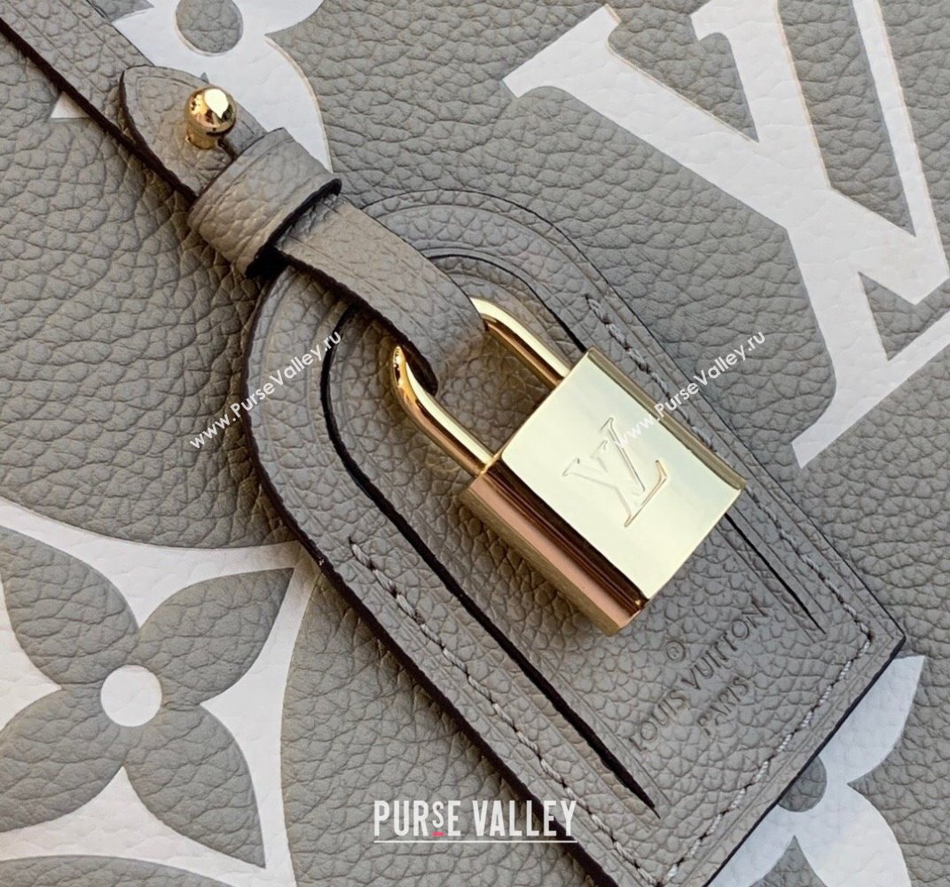 Louis Vuitton Petit Palais Tote Bag in Monogram Leather M58914 Grey/Beige 2021 (KI-21101332)