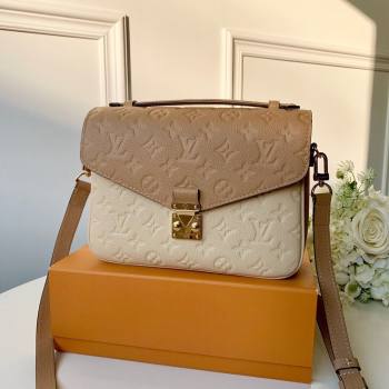 Louis Vuitton Pochette Metis Monogram Embossed Leather Bag M41485 Beige/Khaki 2024 (KI-241105100)