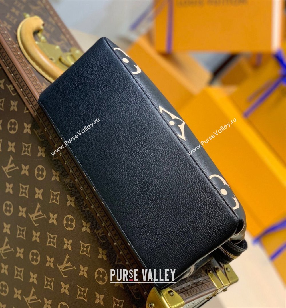 Louis Vuitton Petit Palais Tote Bag in Monogram Leather M58913 Black/Beige 2021 (KI-21101333)