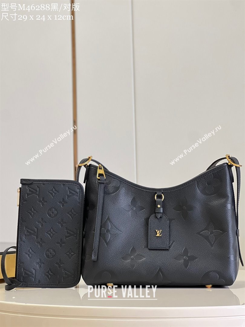 Louis Vuitton CarryAll PM Bag PM in Monogram Leather M46288 Black 2024 (JUAN-24032801)