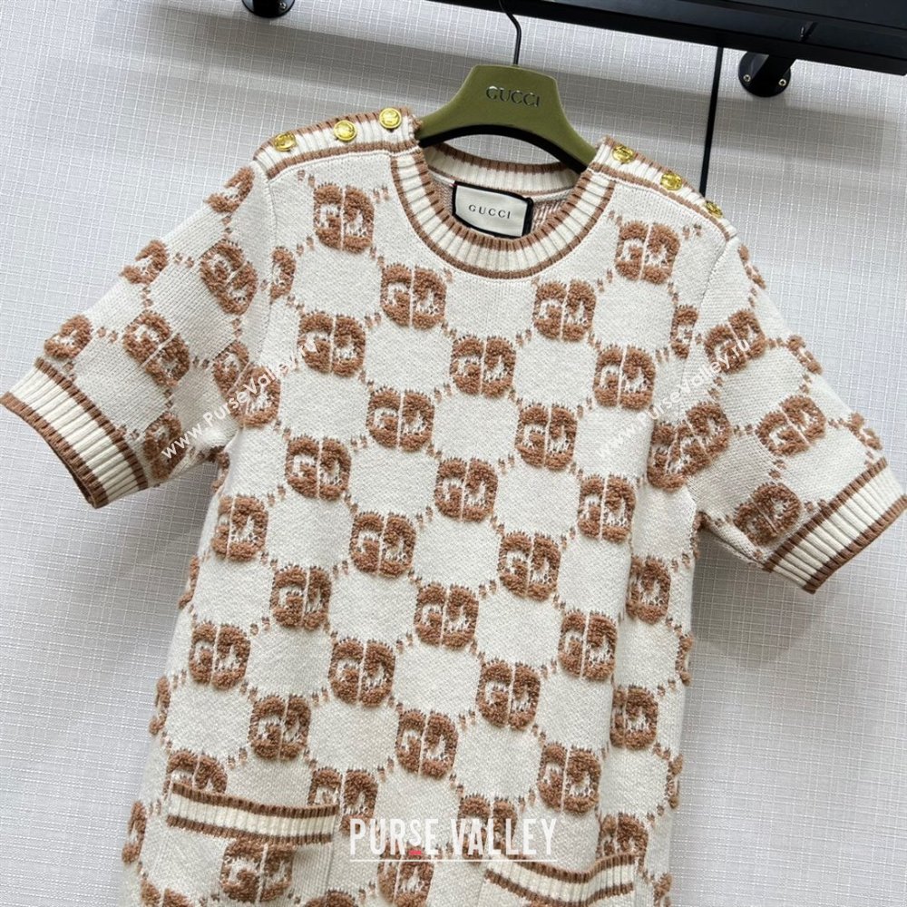 Gucci GG Wool Dress G111029 Beige 2023 (Q-23111029)