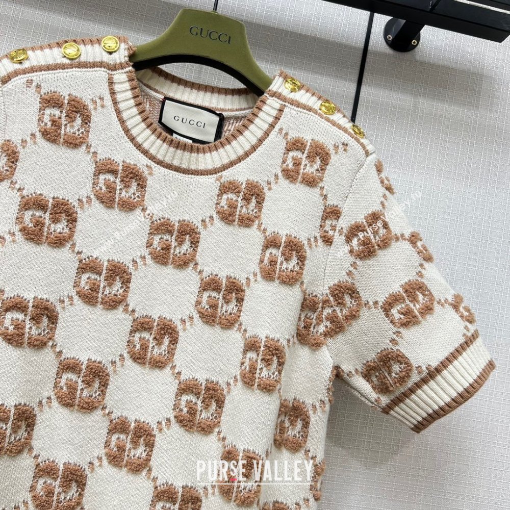 Gucci GG Wool Dress G111029 Beige 2023 (Q-23111029)