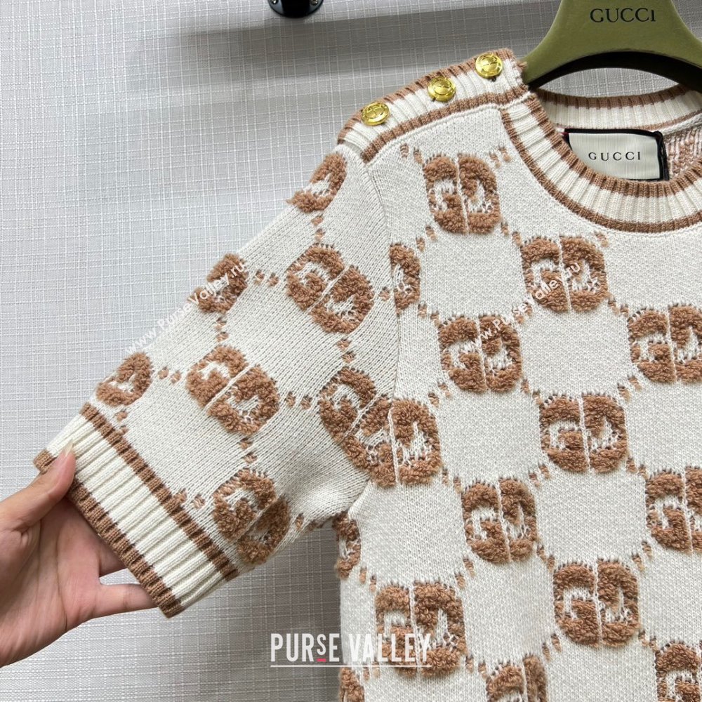 Gucci GG Wool Dress G111029 Beige 2023 (Q-23111029)