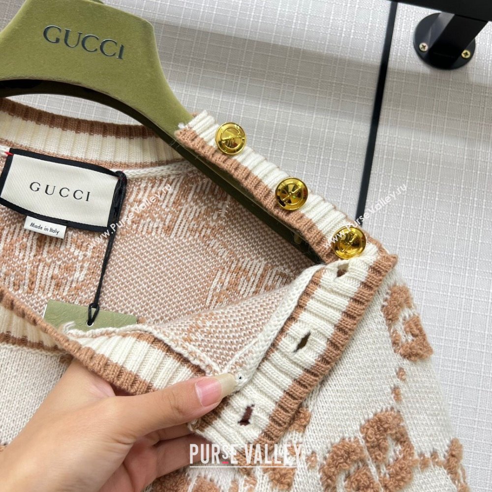 Gucci GG Wool Dress G111029 Beige 2023 (Q-23111029)