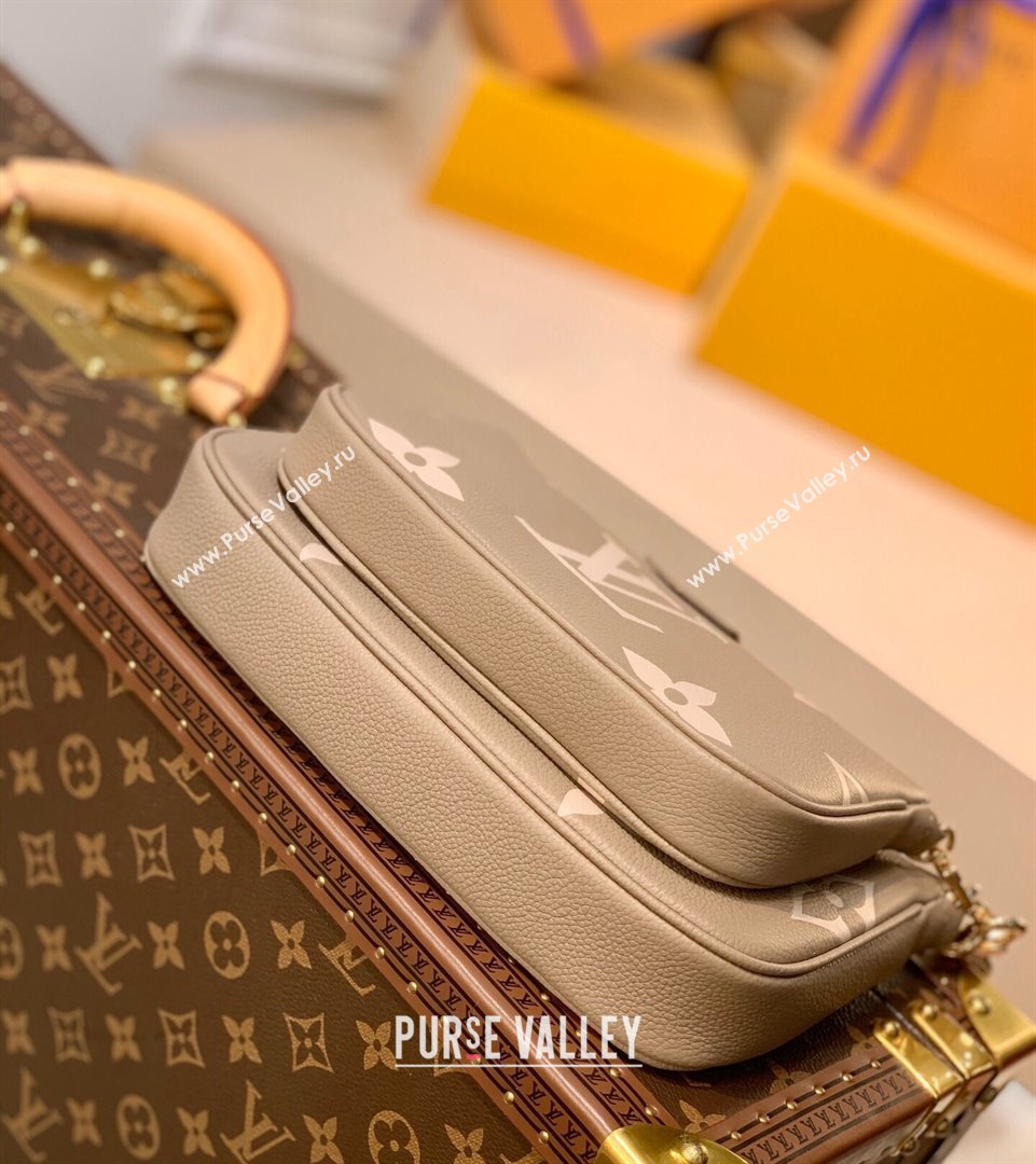 Louis Vuitton Gaint Monogram Leather Triple Shoulder Bag M45777 Grey/Beige 2021 (KI-21101340)