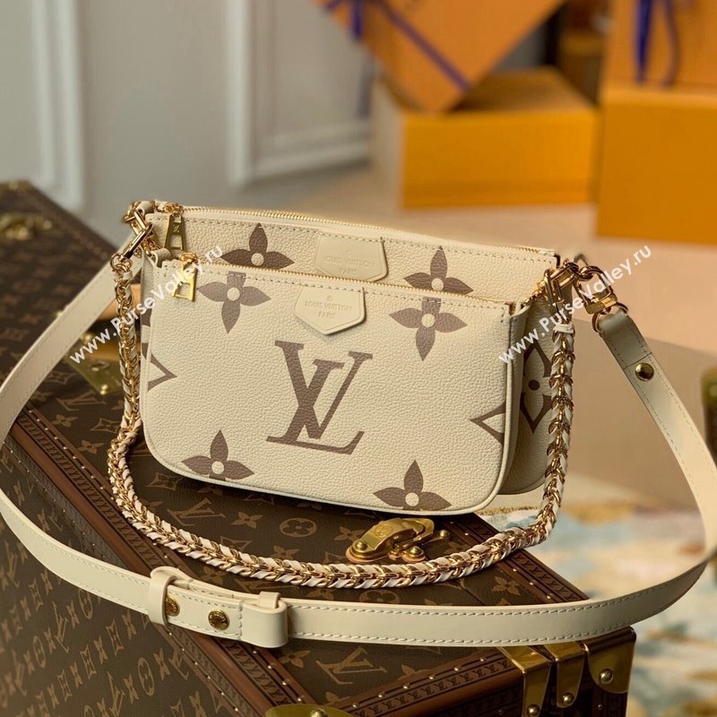 Louis Vuitton Gaint Monogram Leather Triple Shoulder Bag M45777 White/Beige 2021 (KI-21101339)